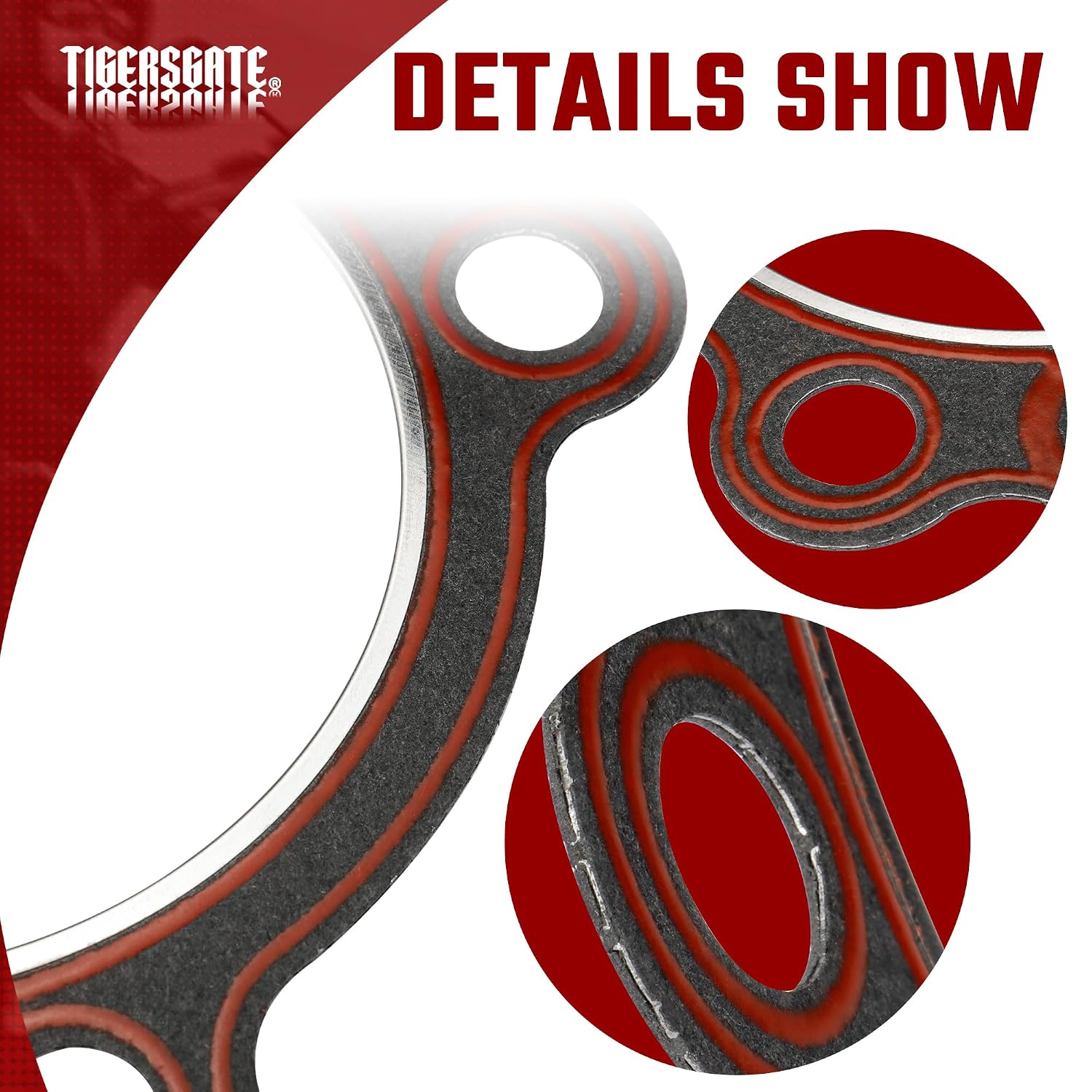 Twin Cam Cylinder Head Gaskets Kit for 1999-up Twin Cam95/103CI Softail Dyna Touring, 2 Pcs