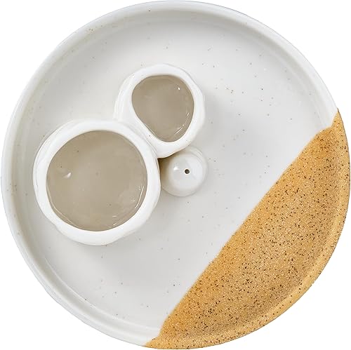 Miniatura 8 de Soporte de cerámica Palo Santo soporte de incienso para palos de Palo Santo quemador de madera aromática y receptor de cenizas simple resistente y