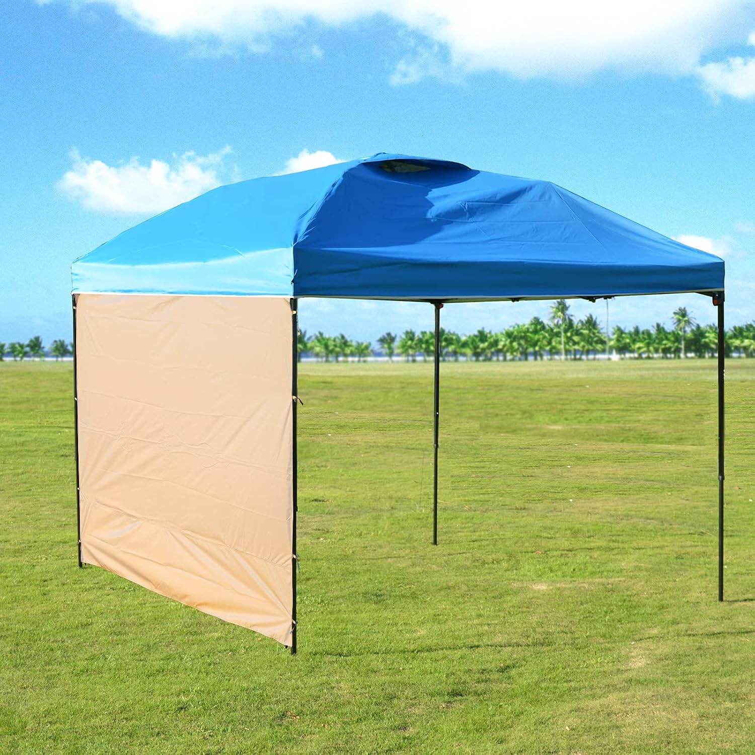 Rinling Instant Canopy Sunwall 10x10 FT, 1 Pack Sidewall Only Beige