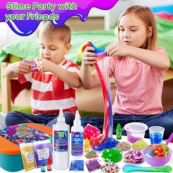 DIY Slime Kit, Galaxy Slime Making Kit for Girls, Gift Toy for Kids 3-12