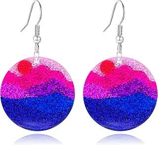 Rainbow Earrings Gay Earrings for Women Bisexual Progress Geometric Flag Heart Butterfly Gay and Lesbian LGBT Pride Earring Lesbian Pansexual Nonbinary Asexual Gender Fluid Gifts