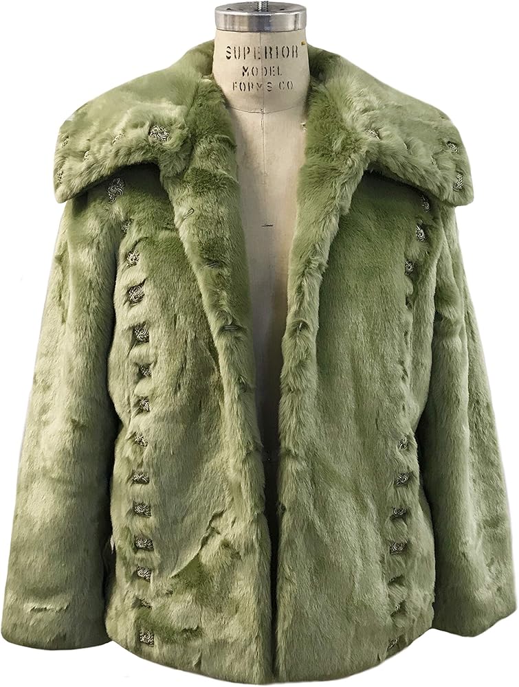 Lisa International Women's Autumn Winter Warm Fluffy Faux Fur Coat