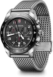 Amazon.com: Victorinox Swiss Army Chronograph Black Dial Mesh