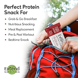 Extend Sugar Free Protein Bars, Perfect Diabetic Snacks, High Protein and Fiber, Hunger Control & Steady Energy, Low Carb, Keto Friendly (24 Count, Rich Chocolate)