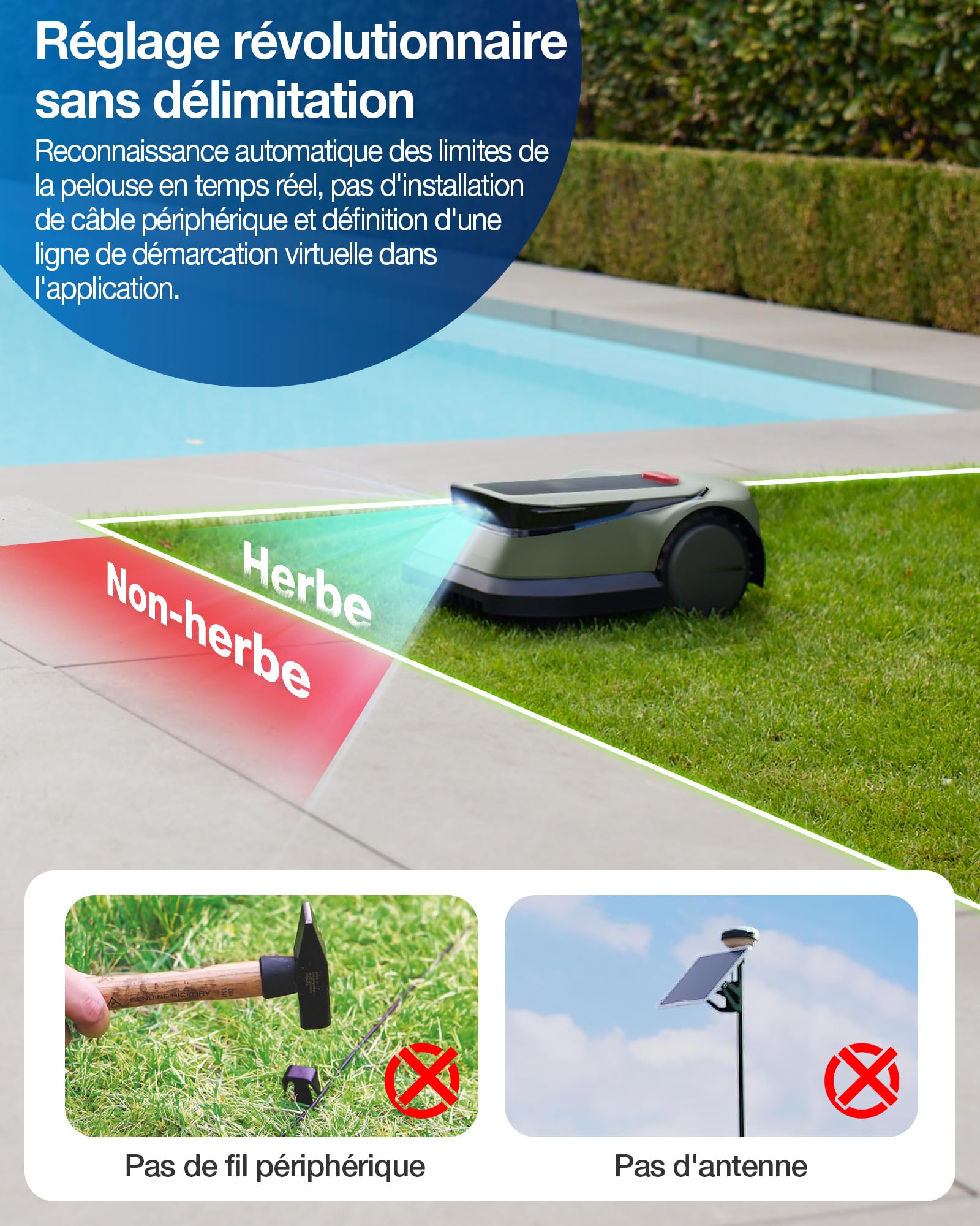 ECOVACS GOAT GX-600 Tondeuse robot avec aucun réglage des limites pour jardins max.600㎡ — vue 2