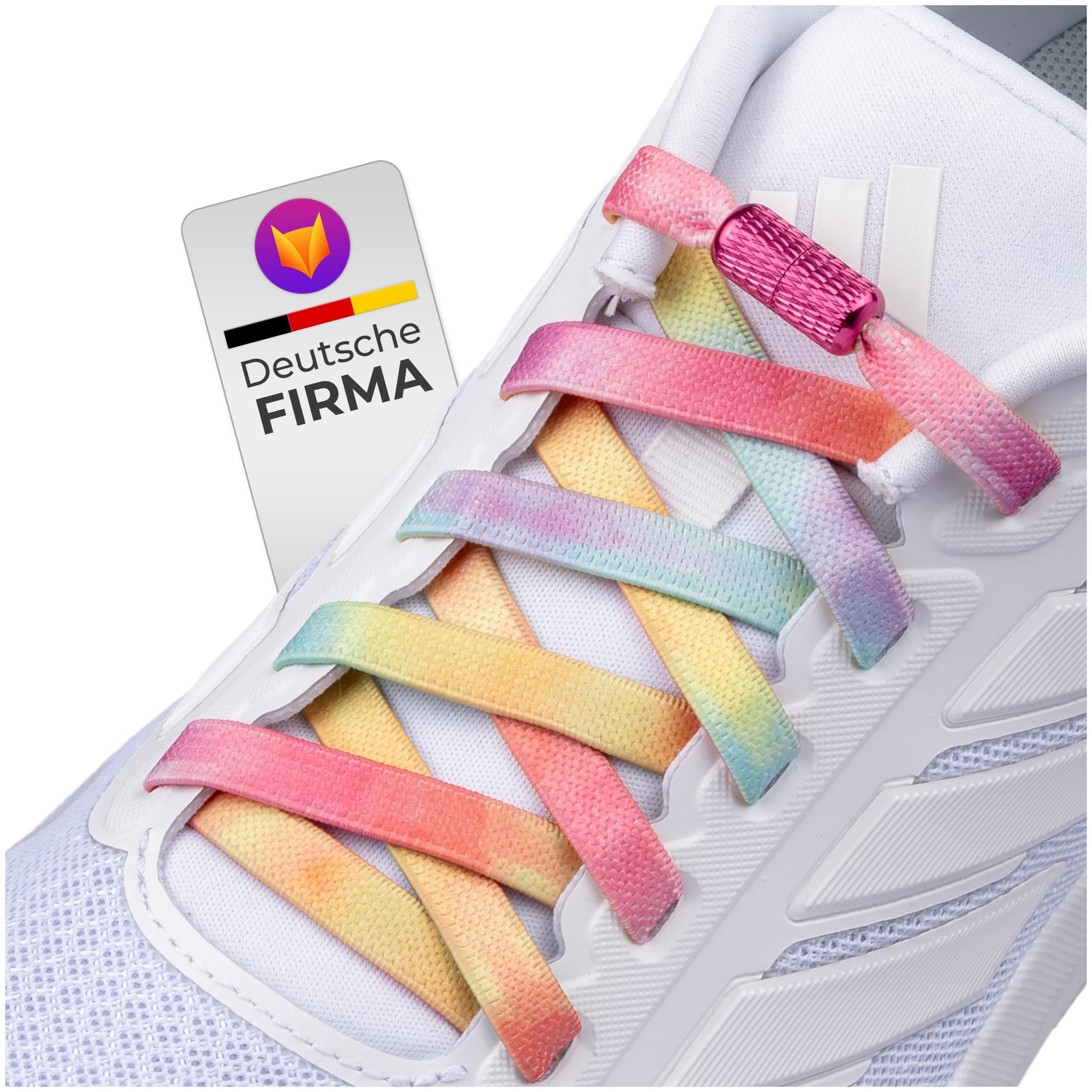 Schnürfuchs Premium Elastische Schnürsenkel ohne binden Kapsel – Elegantes Schnellschnürsystem Schnürsenkel elastisch Gummi Schnürsenkel Schnellverschluss