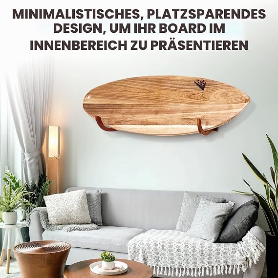 COR Surf Surfboard Wall for Longboards and Shortboards Works Indoor and Outdoor Display - Made of Eco Friendly Sustainable Wood