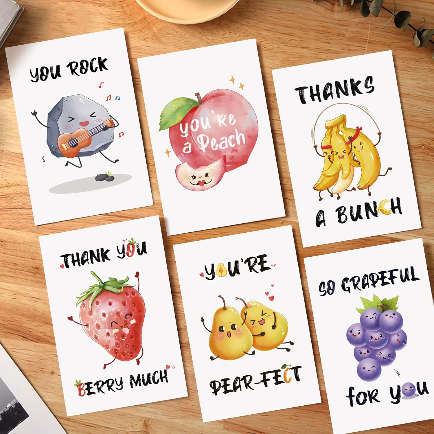 48 Funny Pun Thank You Cards with Envelopes And Stickers, Bulk Boxed Set Thank You Cards, 4 x 6 in,Thank You Note Cards for Wedding, Bridal & Baby Shower, Business, Graduation - Image 4
