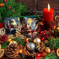 Vista 101 de Nuanchu 80 tarjetas postales de Navidad vintage de 4 x 6 pulgadas, tarjetas de felicitación de Papá Noel, tarjetas de Navidad retro, reimpresión