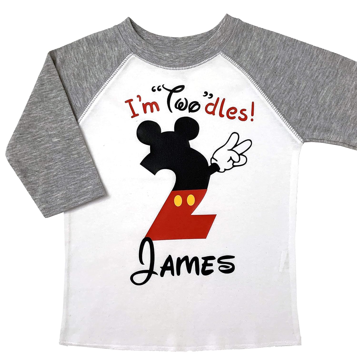 Mickey I'm Twodles Two Years Birthday Shirt