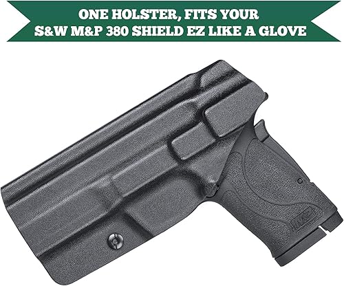 Miniatura 4 de M&P Shield EZ Holster, IWB KYDEX Holster Opcional Smith & Wesson M&P 0.354 in Shield EZ & S&W M&P 380 Shield EZ Pistol, funda interior de la cintura