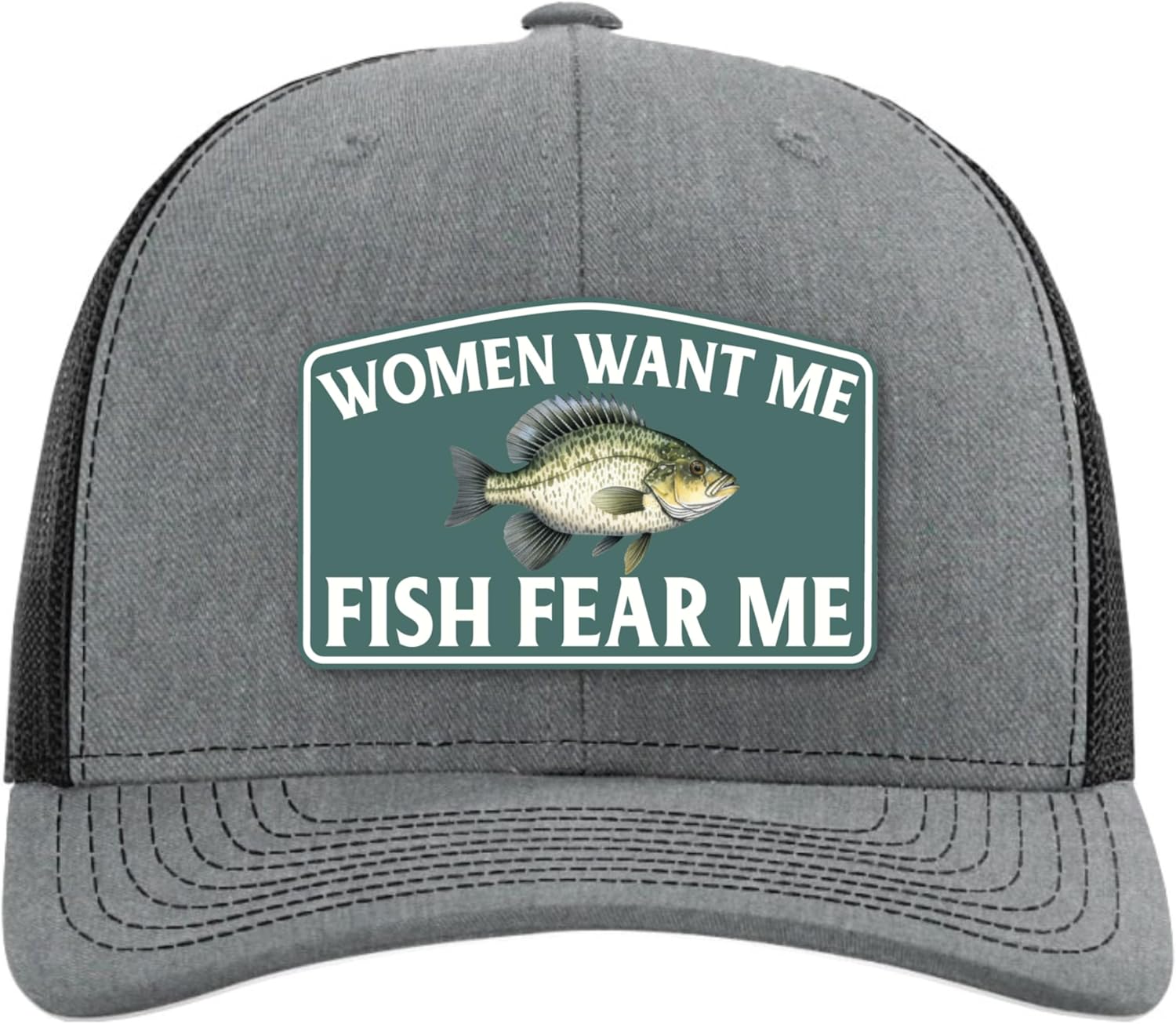 Women Want Me Fish Fear Me - Funny Crappie Fishing Hats for Men - Fishing Stocking Stuffer Gifts for Men Teen Boys Dad Him Grandpa Uncle Birthday Retirement