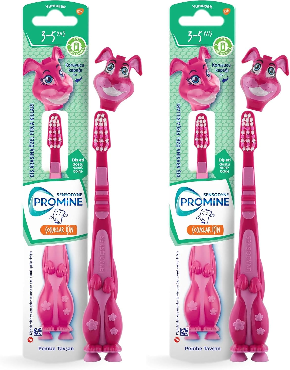 Sensodyne 3-5 Yaş Çocuk Diş Fırçası Yumuşak - Tavşan (2 paketi)