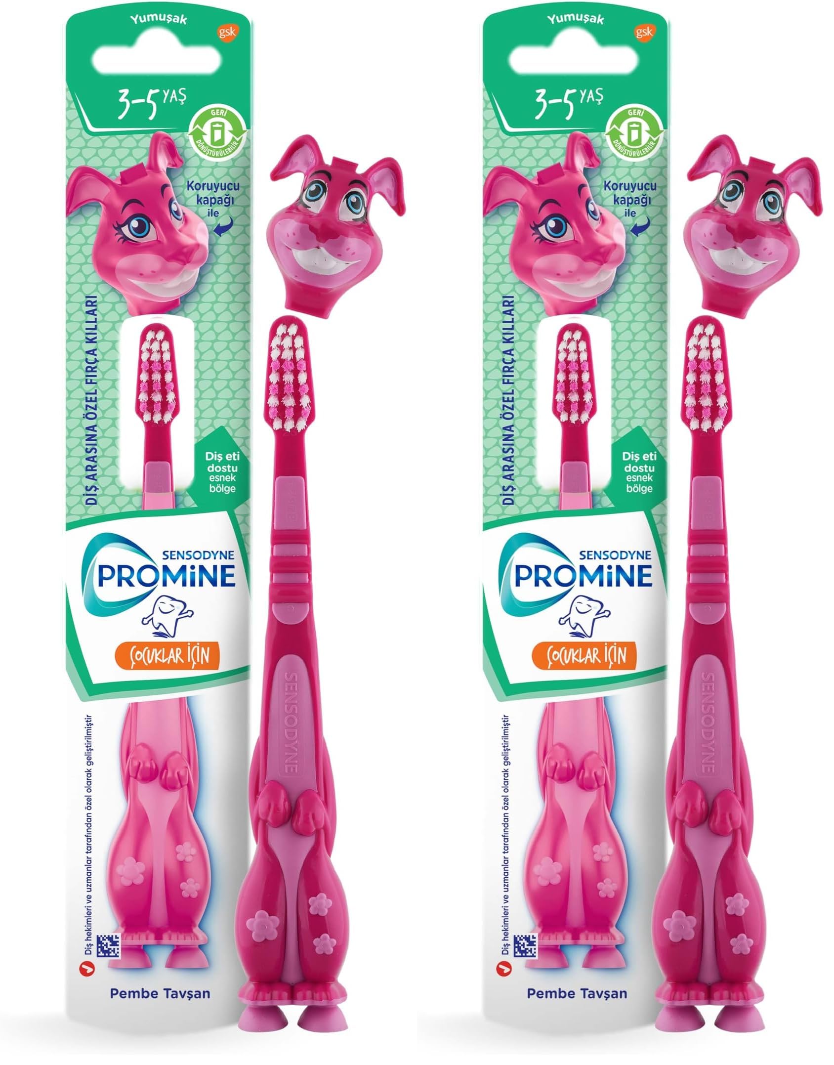 Sensodyne 3-5 Yaş Çocuk Diş Fırçası Yumuşak - Tavşan (2 paketi)