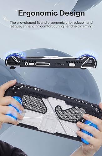 Miniatura 3 de Funda protectora para ASUS ROG Ally, funda de TPU para ASUS ROG Ally con soporte, incluye 2 protectores de pantalla de vidrio templado ASUS ROG