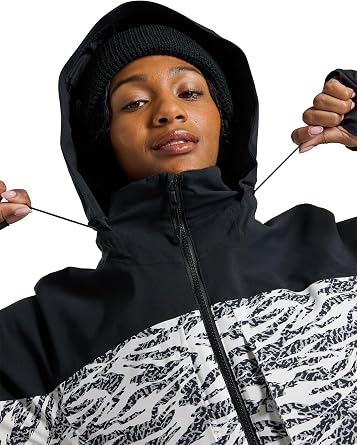 Burton Women's Prowess 2.0 2L Jacket, True Black/Zebra Camo, M