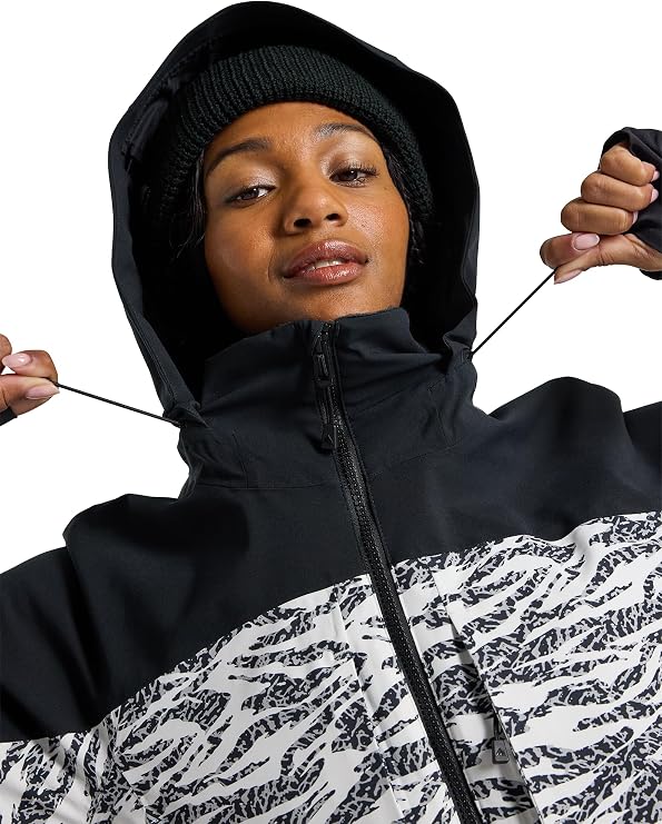 Burton Women's Prowess 2.0 2L Jacket, True Black/Zebra Camo, M