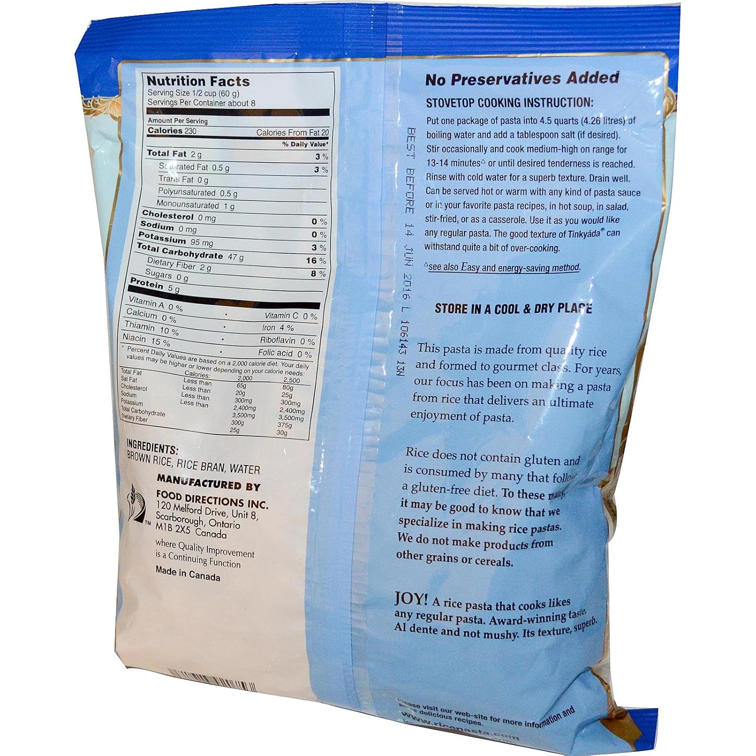 Tinkyada 08435-6pack Tinkyada Shells Brown Rice Pasta - 6x16 Oz