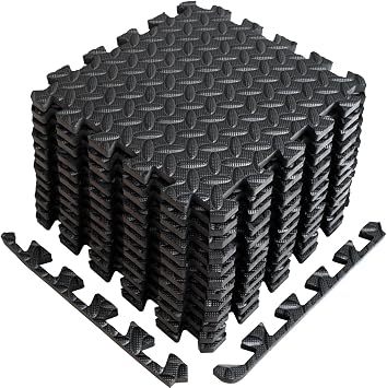 A2ZCARE Puzzle Exercise Mat with EVA Foam Interlocking Tiles - Interlocking Floor Mats for Gym Equipment - Ideal for Home Gym, Aerobic, Yoga and Pilates