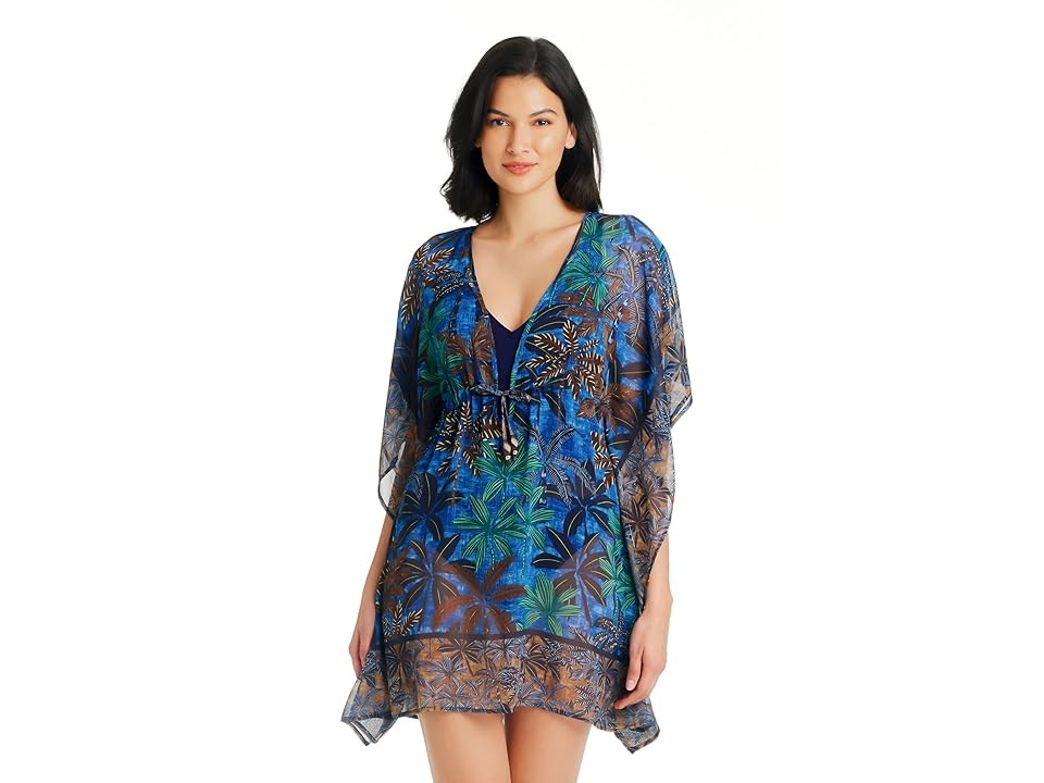 Bleu Rod Beattie By The Sea Caftan (Navy Multi) Women's Clothing INTERNATIONAL SHIPPING