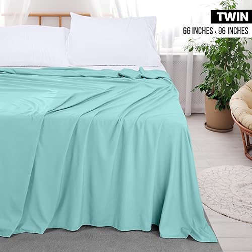 Miniatura 148 de Utopia Bedding Sábana encimera – 1 paquete (individual, azul marino) – Tela de microfibra cepillada suave – Sábana superior resistente al