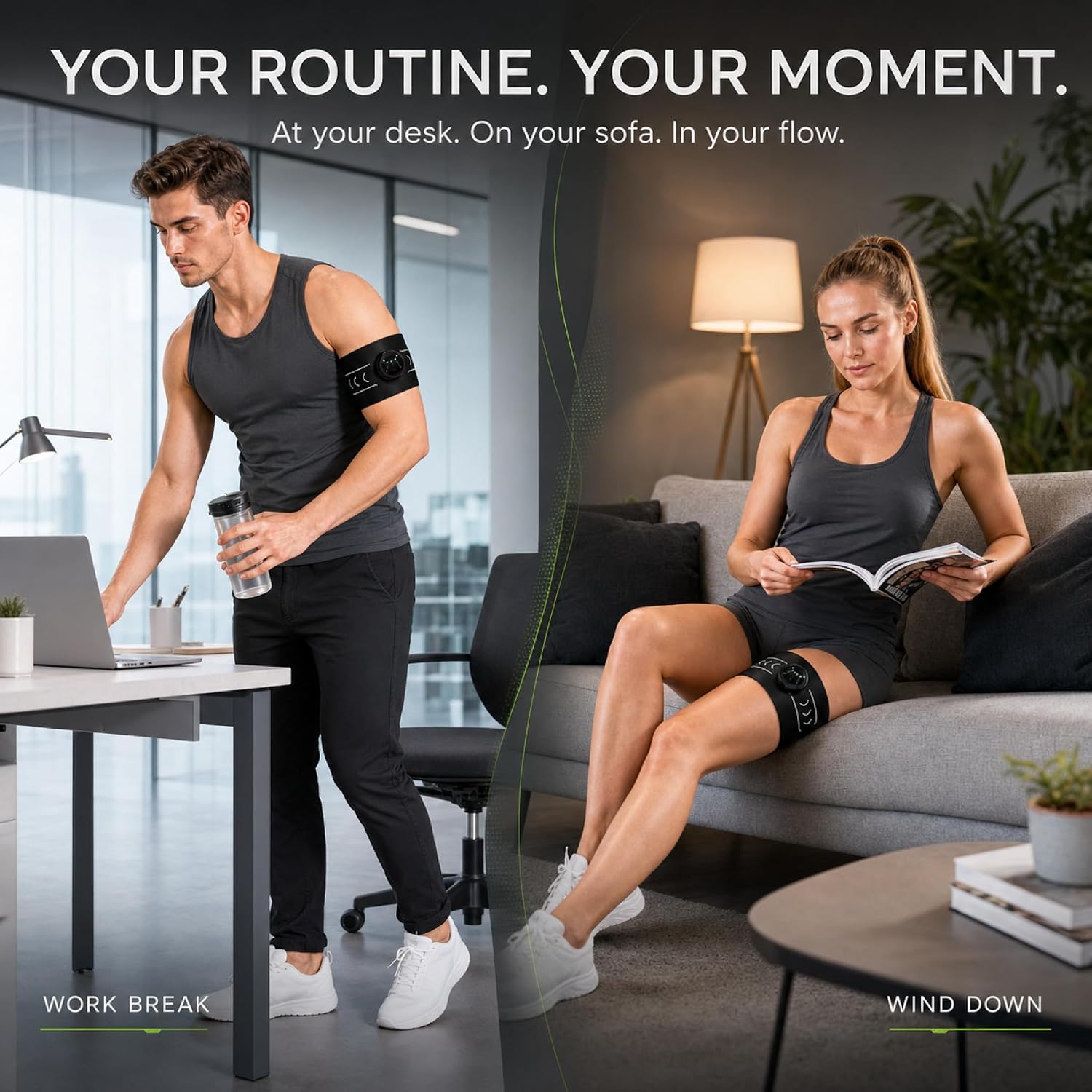Abs Stimulator, Ab Toning Belt for Men Women, Portable Abs Stimulator Workout Equipment for Abdomen, Waist, Arm, Leg Muscle Training, Fitness Belt for Home Gym Use