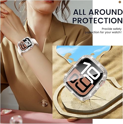 Vista 19 de Tensea Funda protectora de pantalla impermeable para Apple Watch 2 en 1 de 1.575 pulgadas SE 3ª/SE 2ª generación, accesorios SE/Series 6/5/4