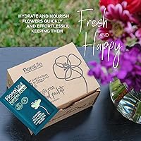 Vista 4 de FloraLife Fresh Cut Flower Food - Sachet Multi-Nutrientes & Solución de Hidratación - 25 Paquetes
