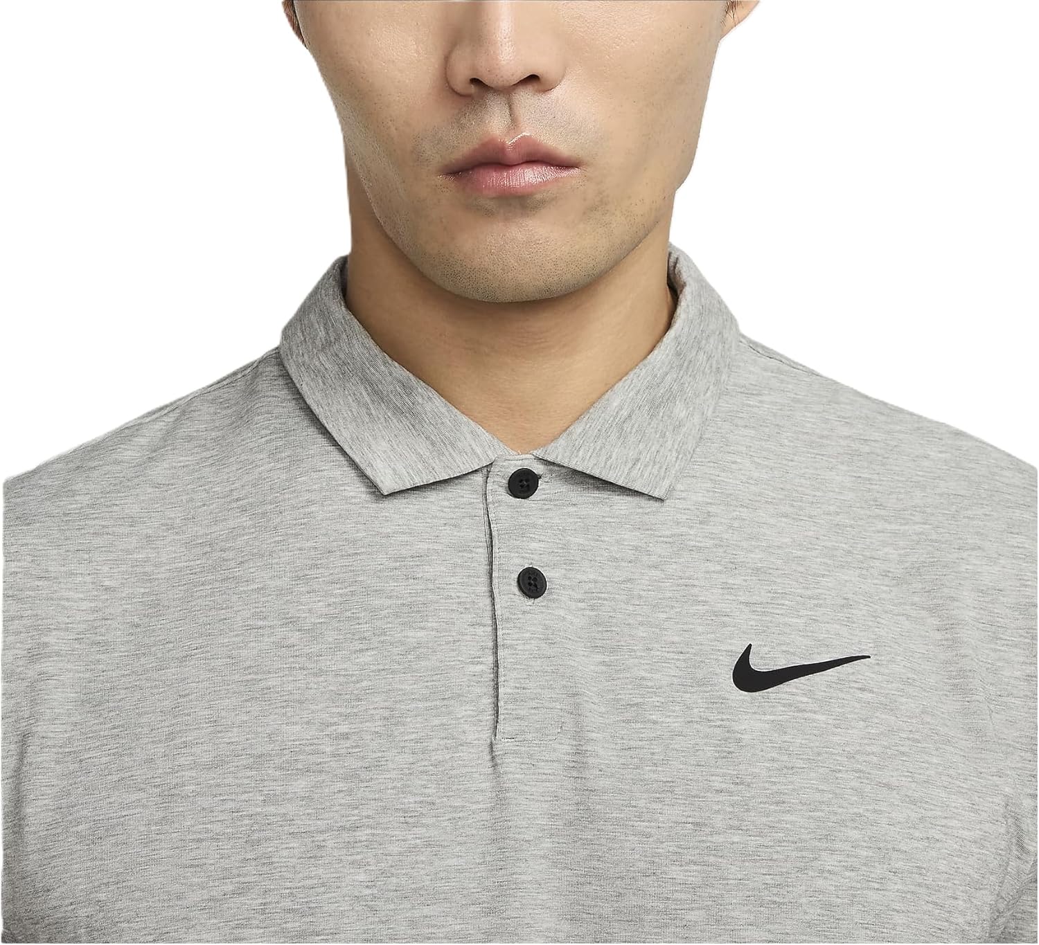 Nike Men's Dri-FIT Tour Golf Polo Heather Grey | Black 2X-Large - Image 3