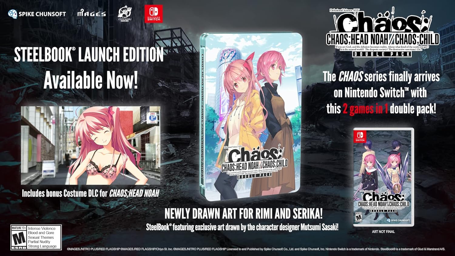 CHAOS;HEAD NOAH / CHAOS;CHILD DOUBLE PACK SteelBook Launch Edition -Nintendo Switch