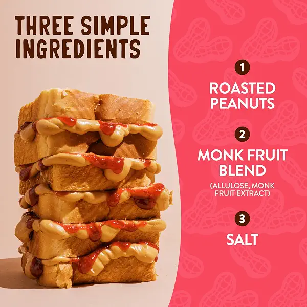 PBfit No Sugar Added Peanut Butter Powder, Powdered Peanut Butter Spread from Real Roasted Peanuts, 8g Protein, Made with Allulose and Monk Fruit, 13 Ounce (Pack of 1) 4