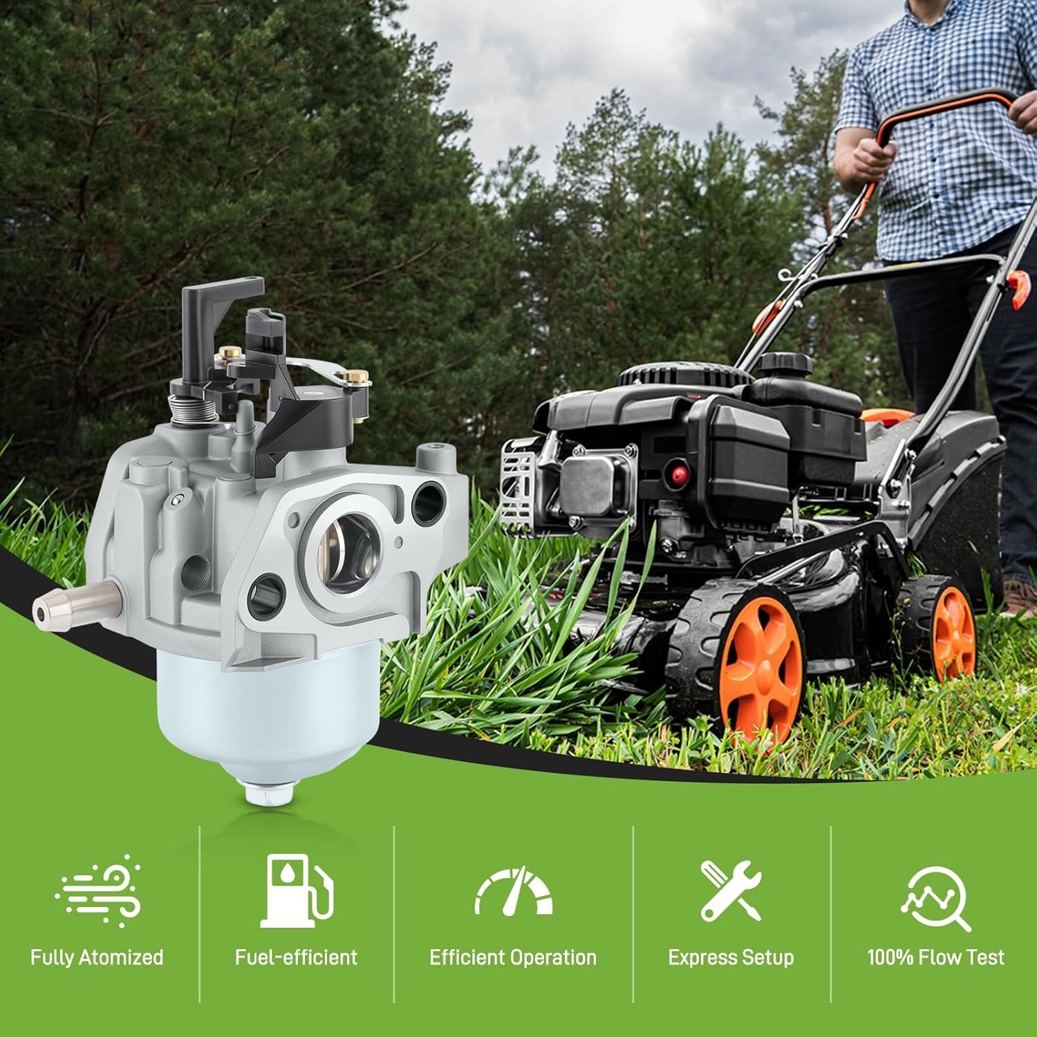 14 853 68-S 1485368S Carburetor Kit for Kohler Lawn Mower XT650 XT675 XT6.5 XT6.75 Replace 1485368-S 14853 68 1485368 Parts 1408315-S 14 083 15-S Air Filter