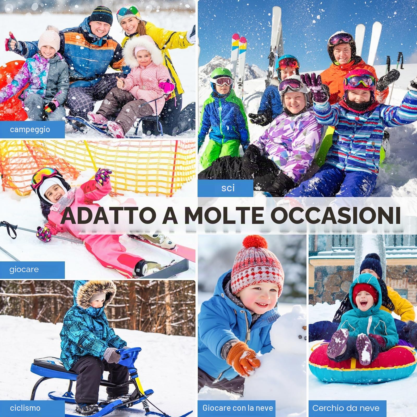 Passamontagna in Pile Termico Bambini 2-8 Anni, Invernale Multifunzione Antivento Caldo Maschera da Sci da Ciclismo, Berretti Cappello con Scaldacollo per Ragazzi Ragazze Sport all'Aria Aperta