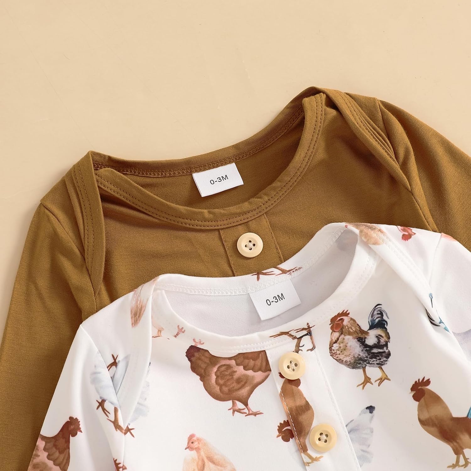 woshilaocai 2 Pack Baby Boy Girl Gown Sleeper Newborn Knotted Nightgown and Hat Set Infant Sleepwear - Image 4