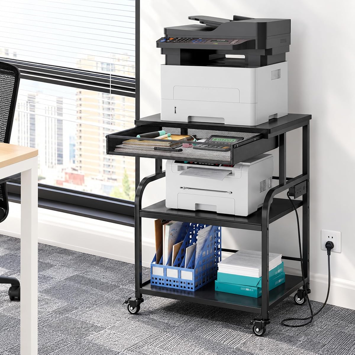 23.6-Inch Three-Tier Printer Stand