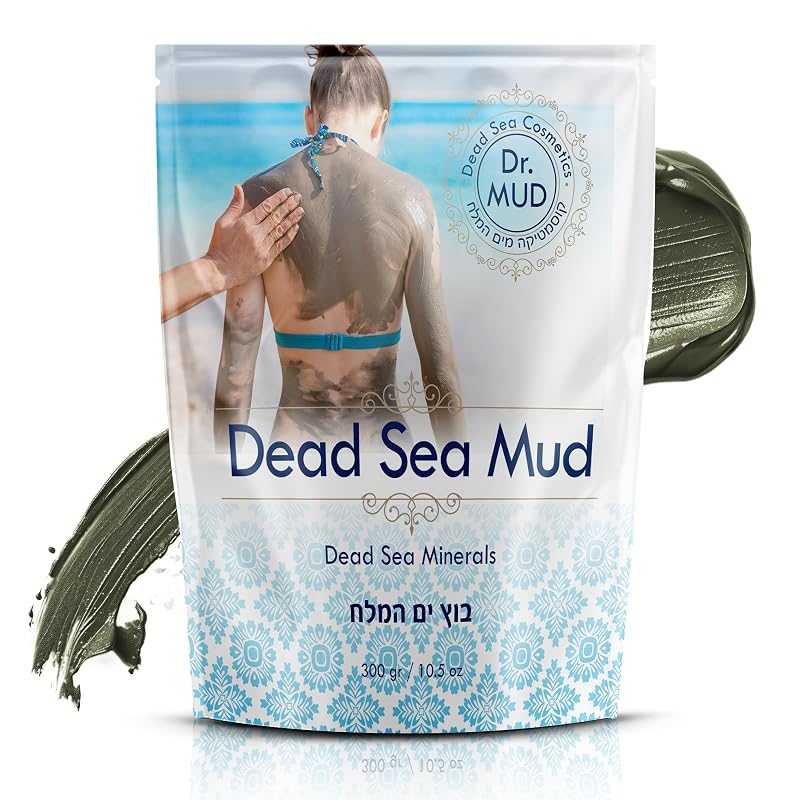 Máscara corporal de lama do Mar Morto DR.MUD DEAD SEA COSMETICS, 298 g, argila preta, minerais do Mar Morto