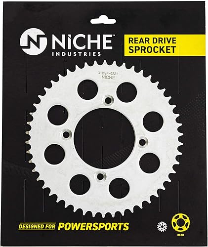 Miniatura 2 de NICHE Piñón de transmisión trasera de 50 dientes de paso 428 para Honda 1985-2003 XR100R 2004-2013 CRF100F 41201-KN4-000