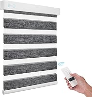 Vista 13 de ACMEART Persianas Cebra Motorizadas con Control Remoto, Control por APP y Funciona con Alexa/Google/Matter, Persianas de Ventana 100% Opacas