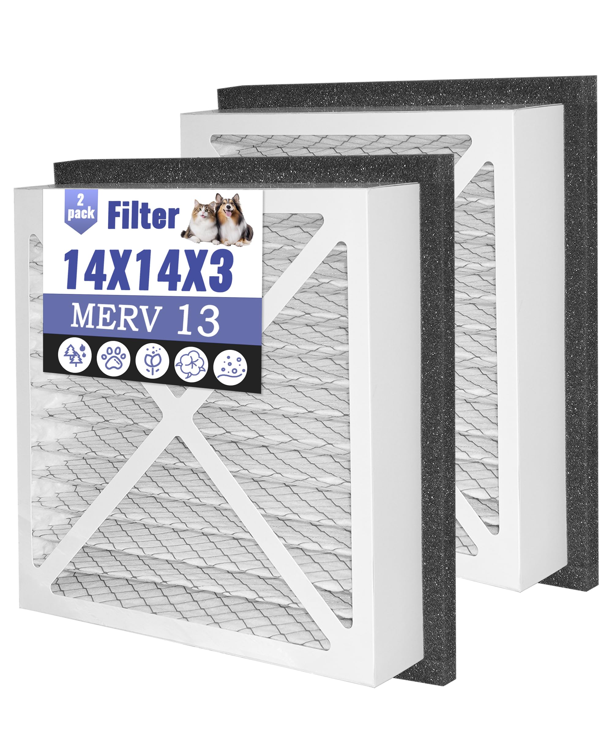 Photo 1 of 14x14x3 MERV 13 Air Filter Compatible with Zephyr VGF Series 14x14x3
