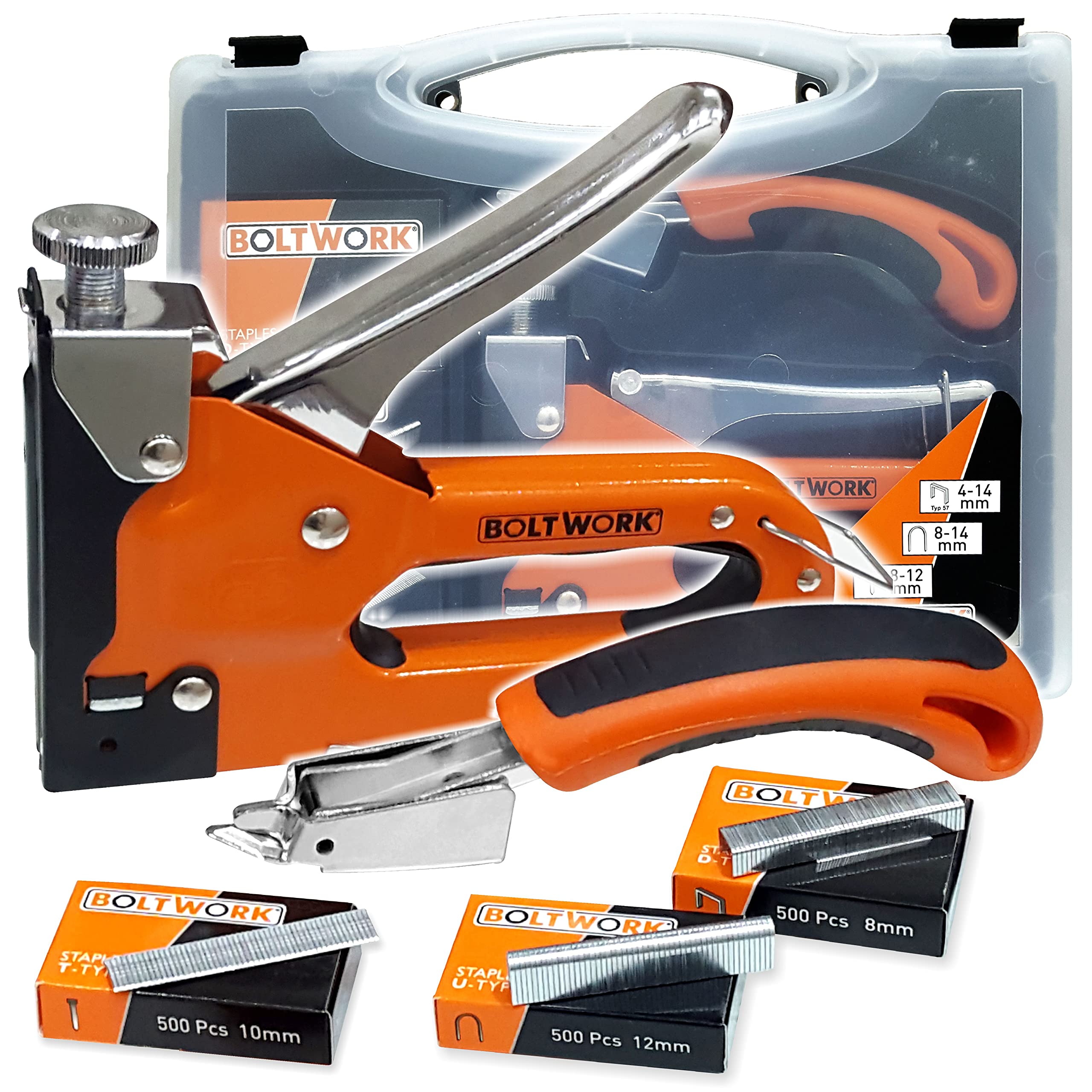 Staple Gun with Remover. Professional Heavy Duty 3 in 1 with 1500 Staples (D, U & T-Type). Professional & D.I.Y. 1% of Sale Value Will Be Donated to Children’s Hospital