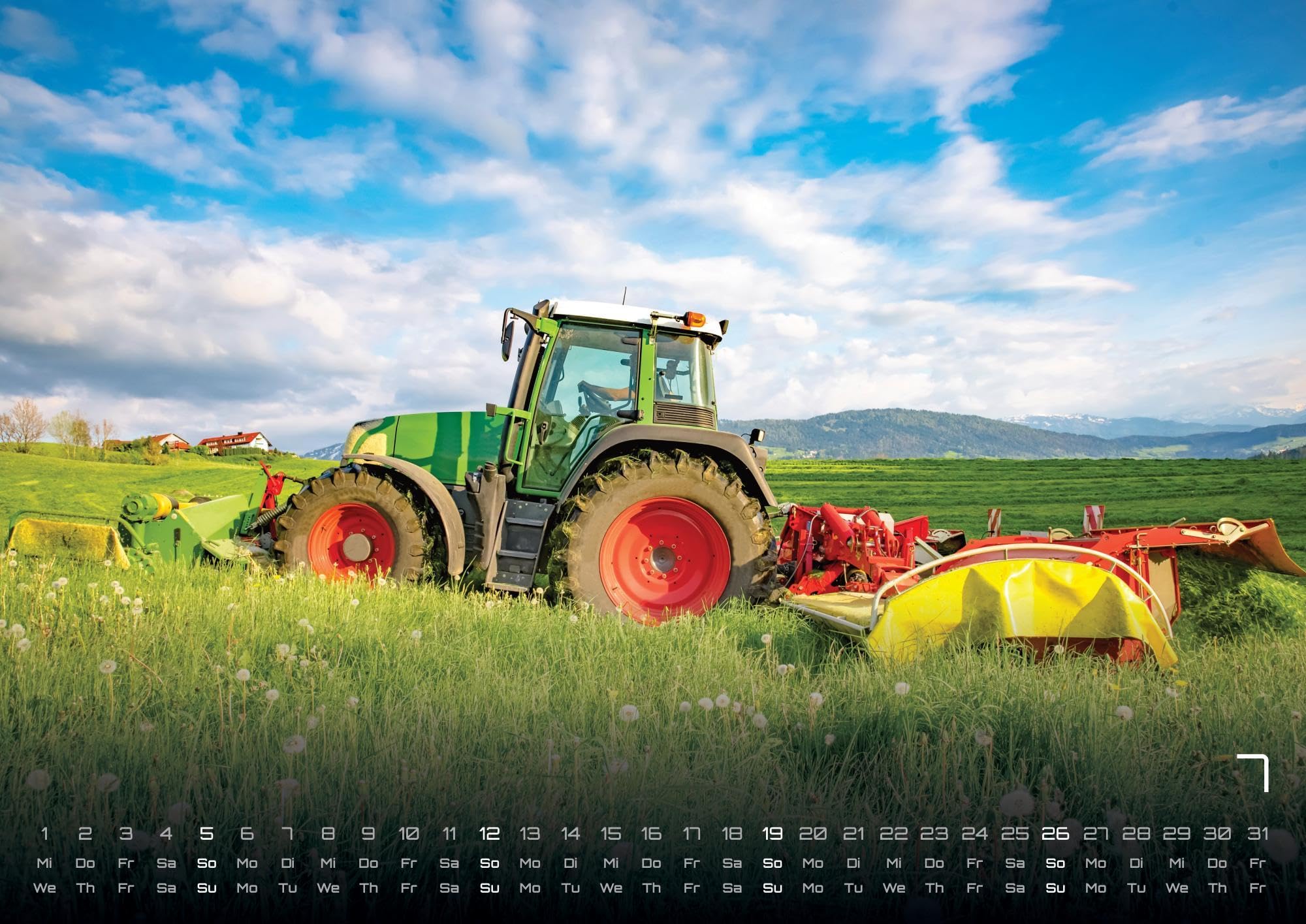 Landmaschinen - Traktor - 2026 - Kalender DIN A2: Der Wandkalender mit den besten Landmaschinen für das Jahr 2026 im extragroßen Format DIN A2 (ca. 60 x 42 cm)!