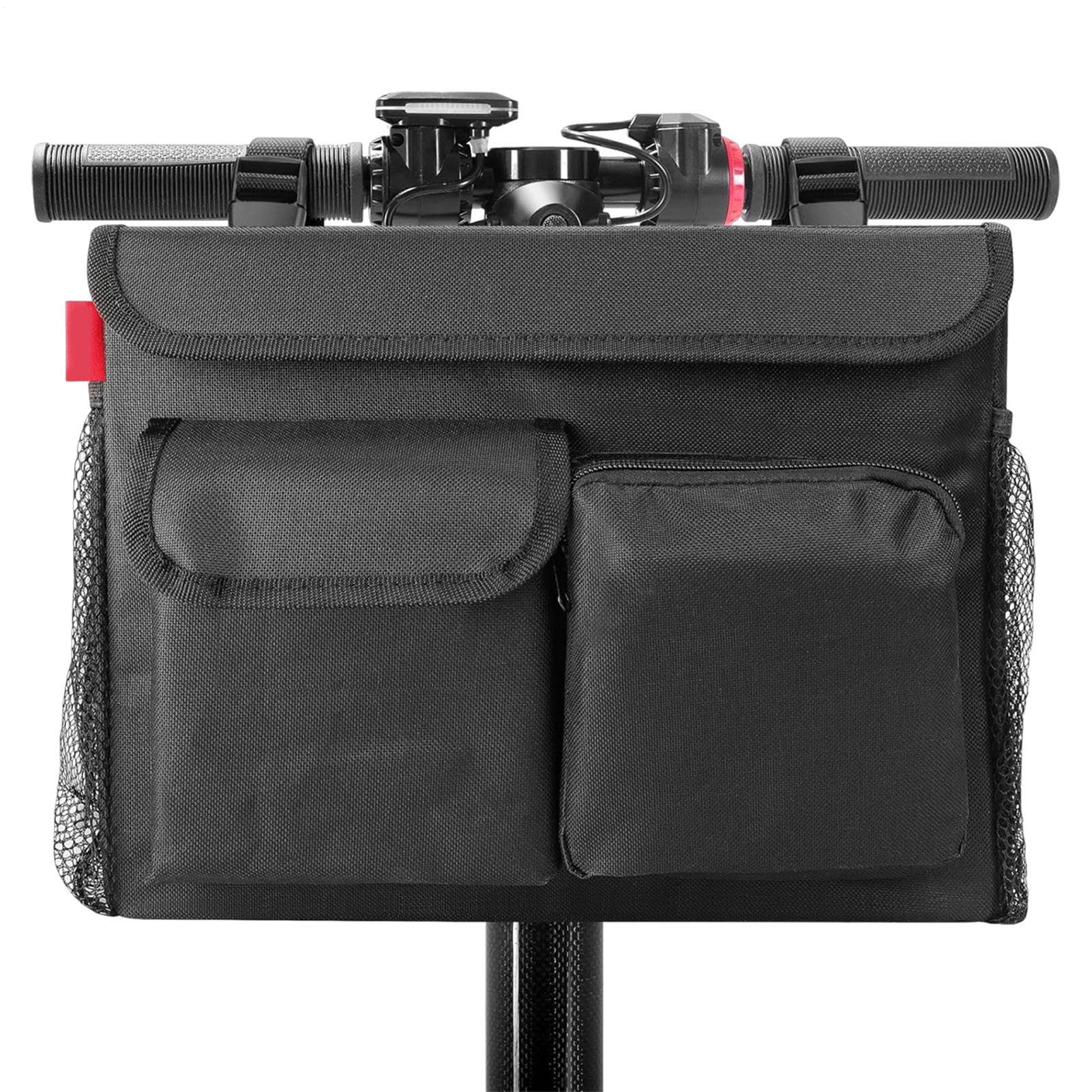Nbbwwu Mobility Scooter Storage Bag,Mobility Scooter Cup Holder Laptop Pocket - Multi-Functional Motorcycle Organizer Pouch Carrying Bag for Road Trip Holiday Vacation Travel