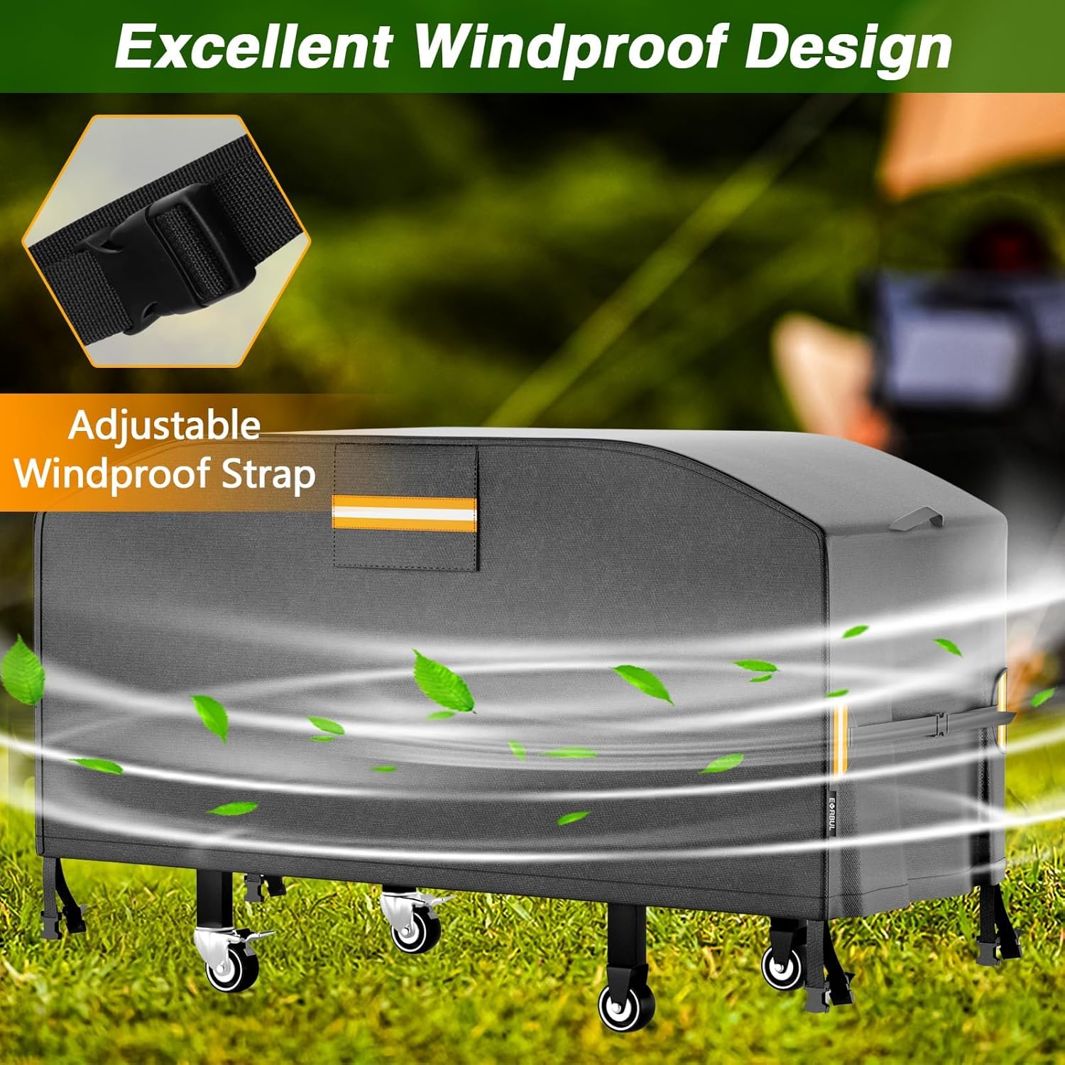 EVRBUL Flat Top Gas Grill Cover Fit for Blackstone 5483 28inches Griddle Cooking Station, Outdoor Waterproof 28" Griddle Cover, Windproof 420D 2-Burner Griddle Covers with Air Vent 59" L×26" W×33" H