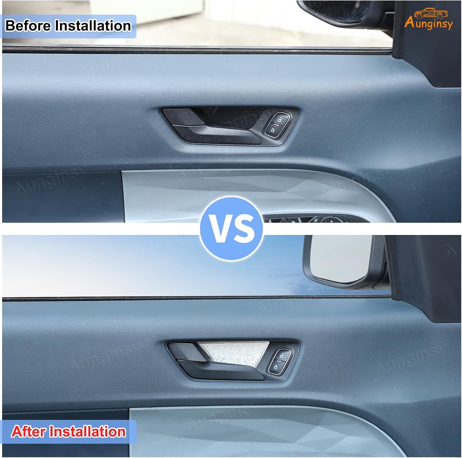Aunginsy Inner Door Handle Bowl Trim Cover Compatible with Ford Maverick 2022-2025, 4Pcs Car Front & Rear Interior Door Grab Handle Cup Bowl Cover Anti-Scratch Protector Decorative Sticker Accessories