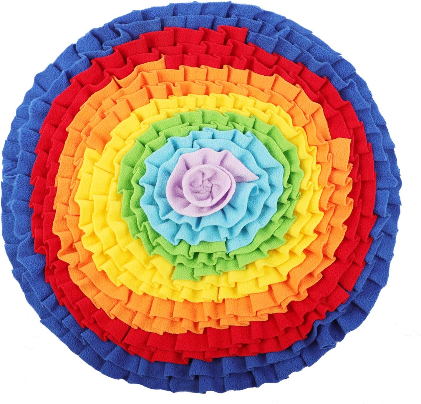 Capslpad Snuffle Mat for Dogs Small Large,21.5" Round Nose Work Pet Mat Slow Feeding Mat Dog Sniffing Foraging Training Pad Puppy Puzzle…