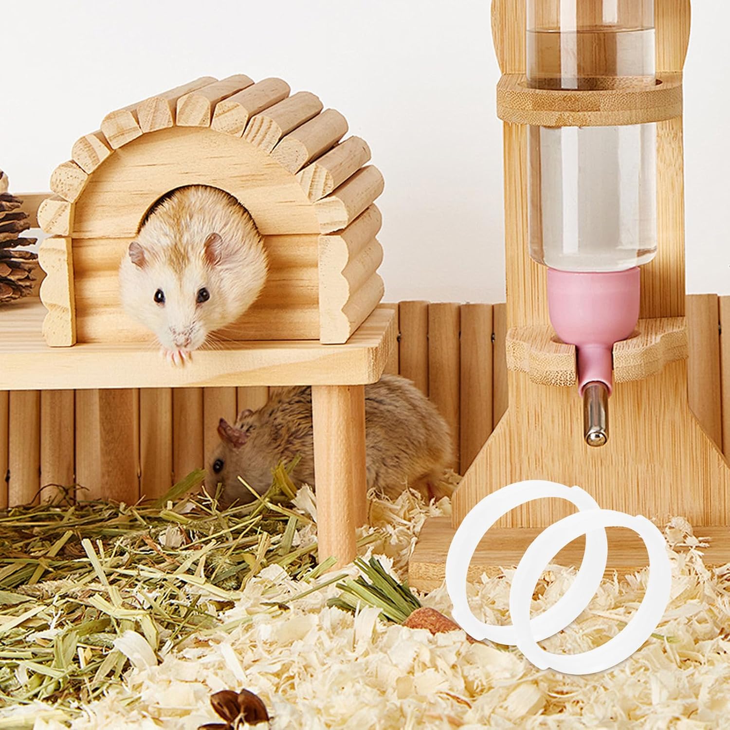 10pcs DIY Hamster Tunnel Circles Plastic Tube Rings Connector for Cage Habitat Small Animals Guinea Pig Rat