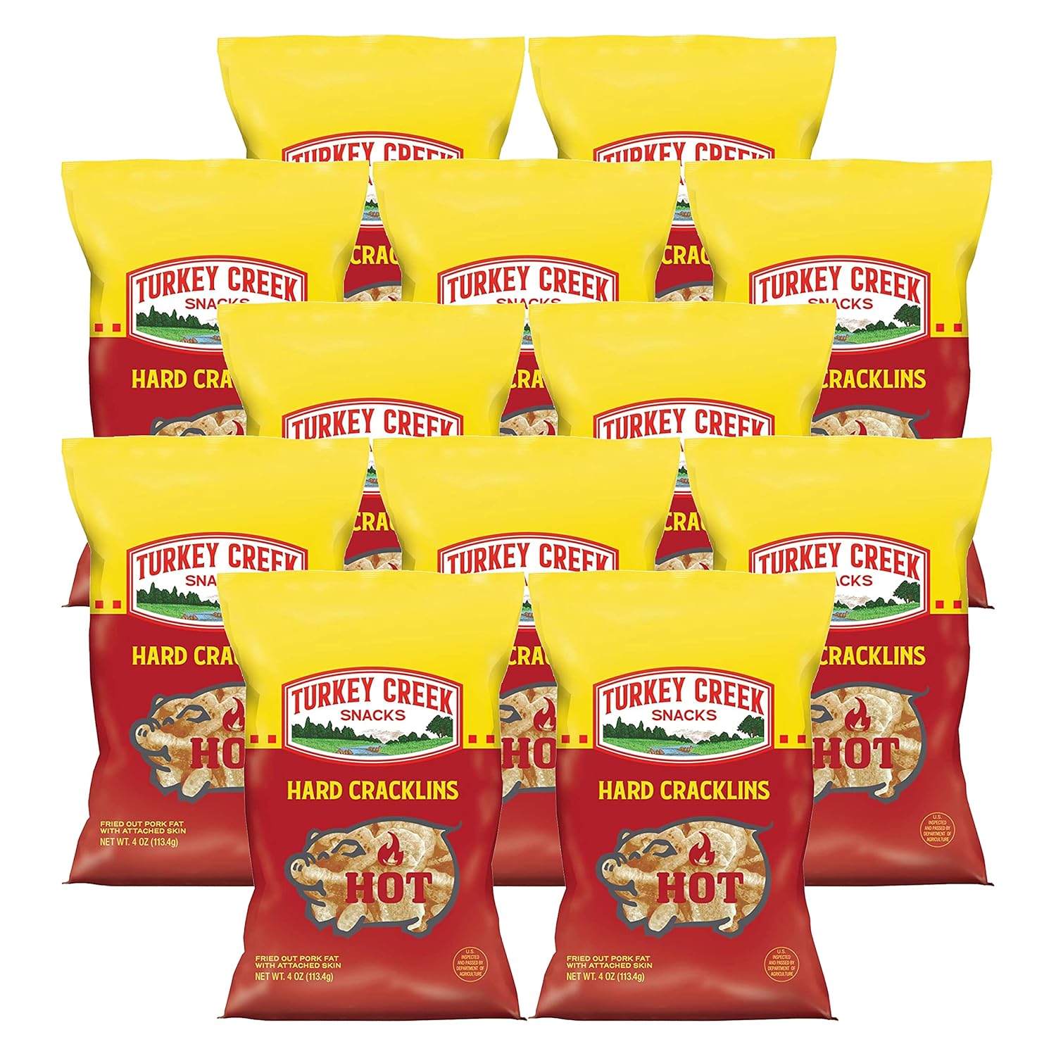 Turkey Creek America’s Best Fried Pork Skins, offers a 12