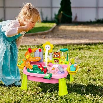 Tavolo Acquatico Sensoriale Per Bambini Dewdat - Con Pompa Elettrica, Gioco Di Pesca, Per Esterni, Età 3-8 Anni