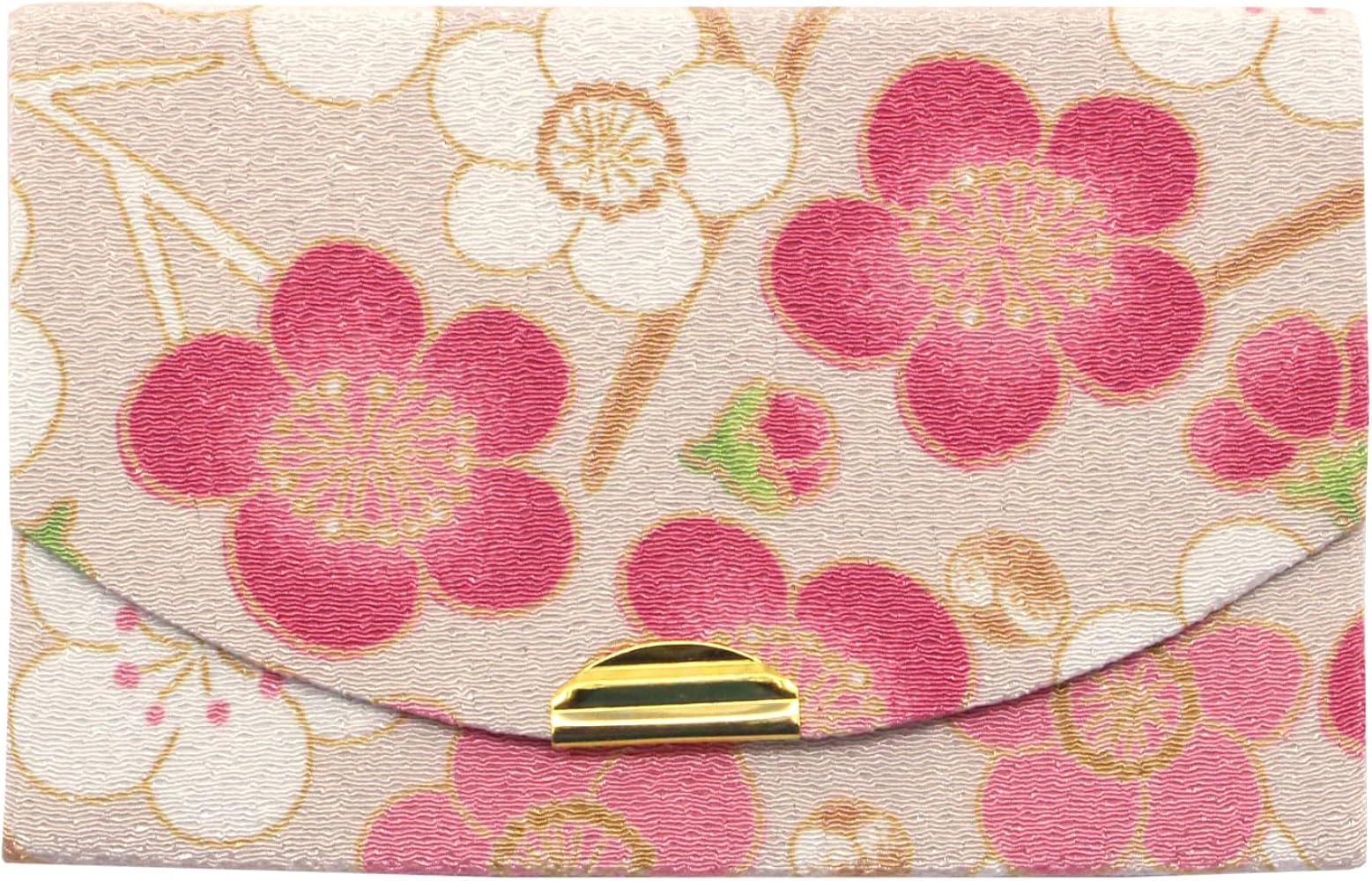 Amazon | 小紋工房 スナップ付き名刺入れ モダン梅（ピンク） カード 