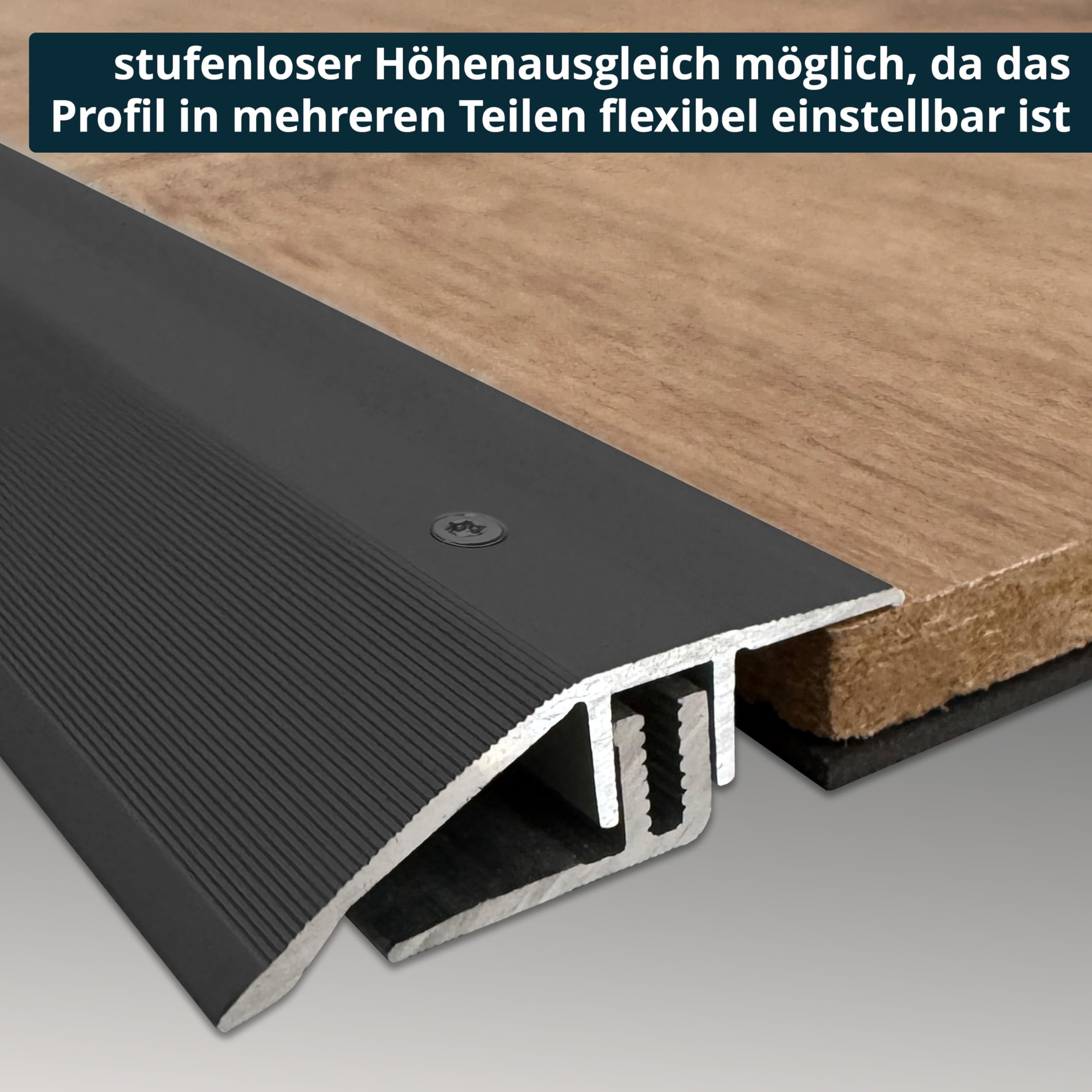 ufitec system profili do podłóg parkietowych i laminowanych, do podłóg o grubości od 7 do 15 mm